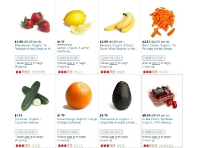 Овощи и фрукты от Amazon