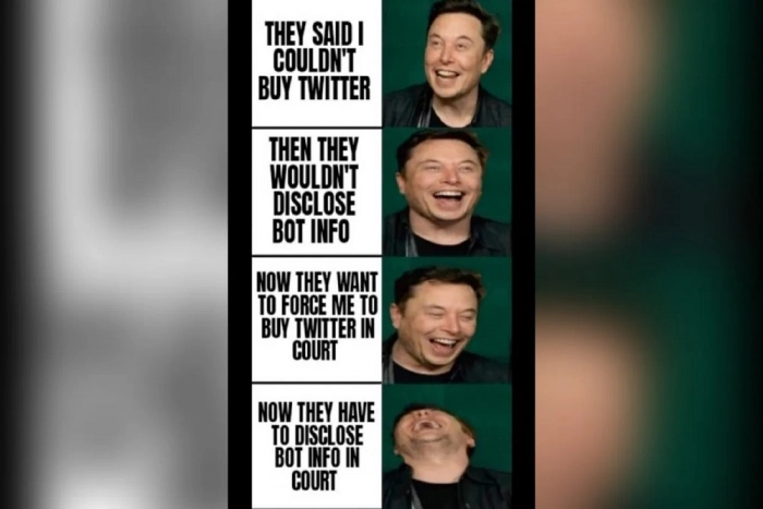Илон Маск смеется над Twitter
