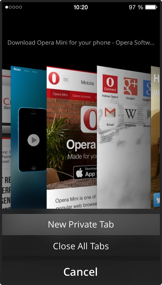 Обновленный Opera Mini для iOS