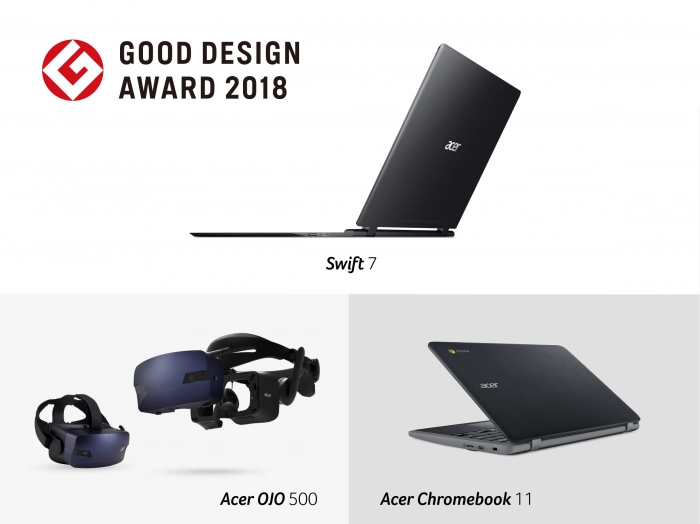 Продукты Acer получили награды Good Design Awards 2018