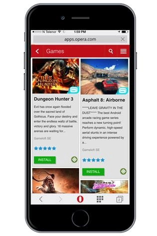 Opera Software и Gameloft - глобальные партнеры в области дистрибуции мобильных игр