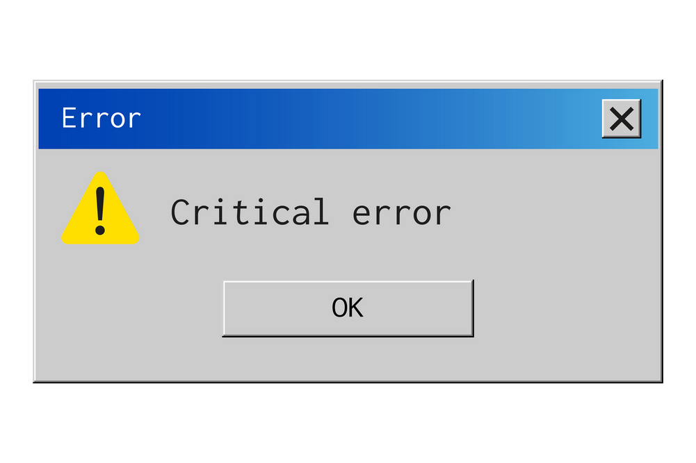 Error dialog. Ошибка critical Error. Окно ошибки Windows вектор. Windows critical Error. Старое диалоговое окно.