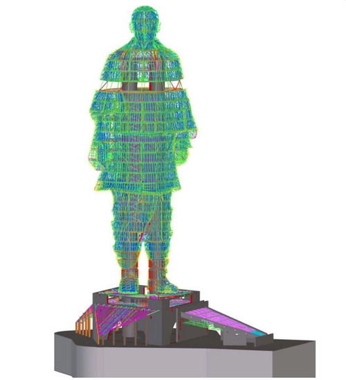 Самая высокая статуя в мире создана с помощью BIM. Рис. 1