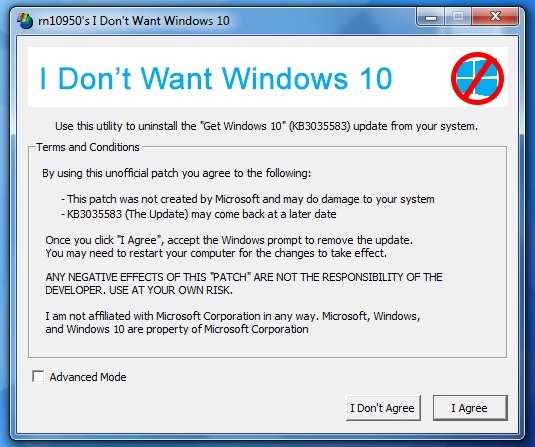 Как удалить приложение «Получить Windows 10». Рис. 3