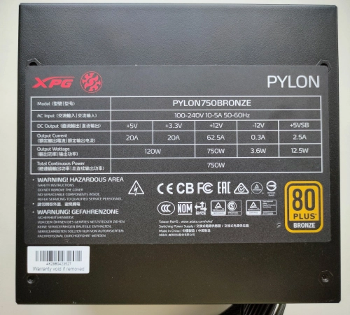 XPG Pylon 750W BRONZE: питательная основа. Рис. 2