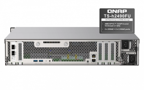 QNAP выпустила две версии сетевого хранилища All Flash с 24 отсеками для накопителей. Рис. 2