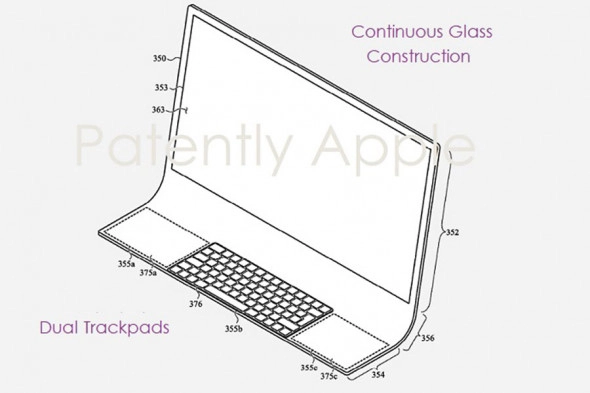 Apple подала заявку на патент стеклянного iMac. Рис. 3